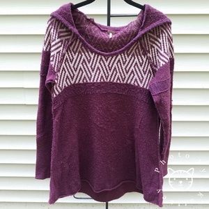 Free People Pullover Hooded Knit Sweater
